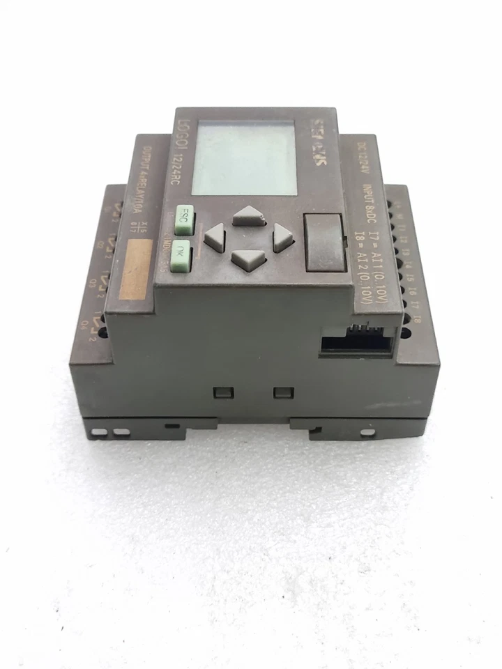 6ED1052-1MD00-0BA5 SIEMENS LOGO 12/24RC PLC PROCESSOR MODULE 12/24VDC USED WORK
